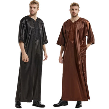 Men’s Embroidered Moroccan-Style Thobe