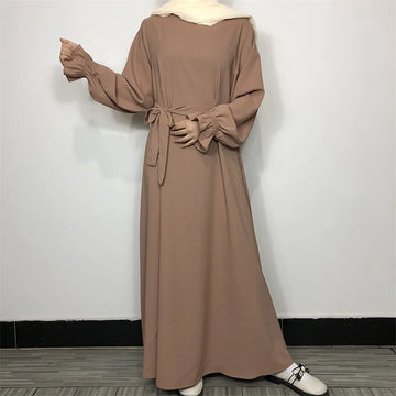 Ruffle-Cuff Abaya