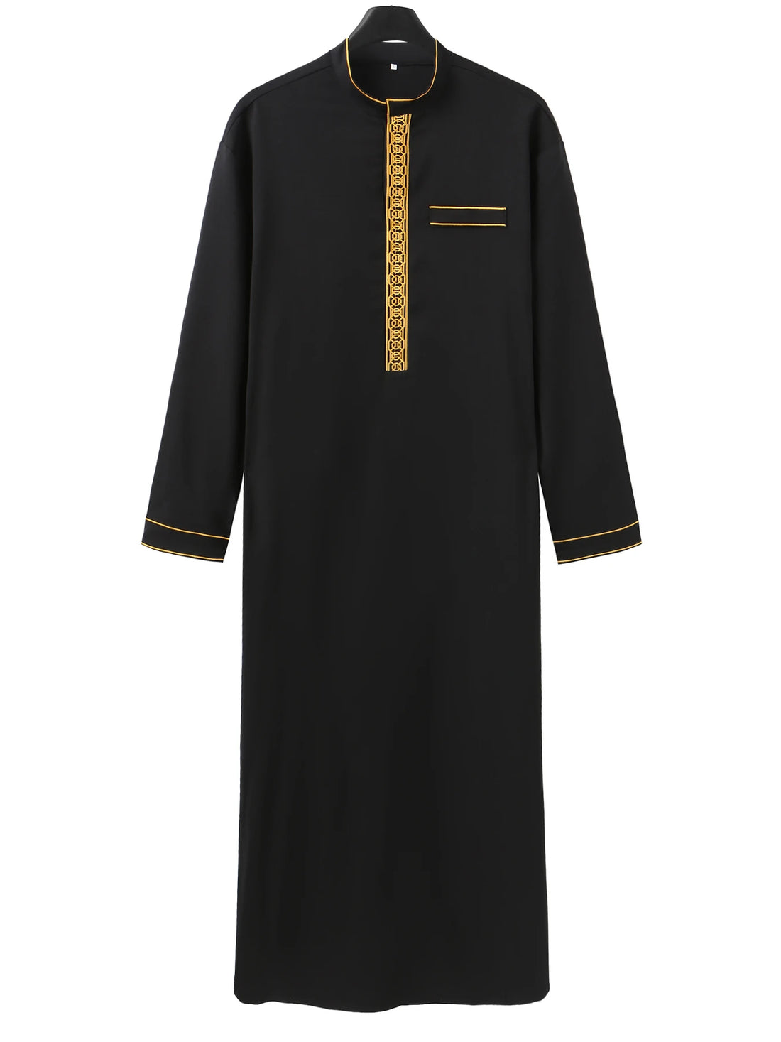 Men’s Embroidered Stand-Collar Thobe