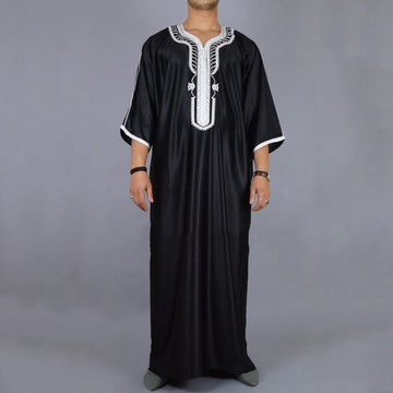 Men’s Embroidered Moroccan-Style Kaftan