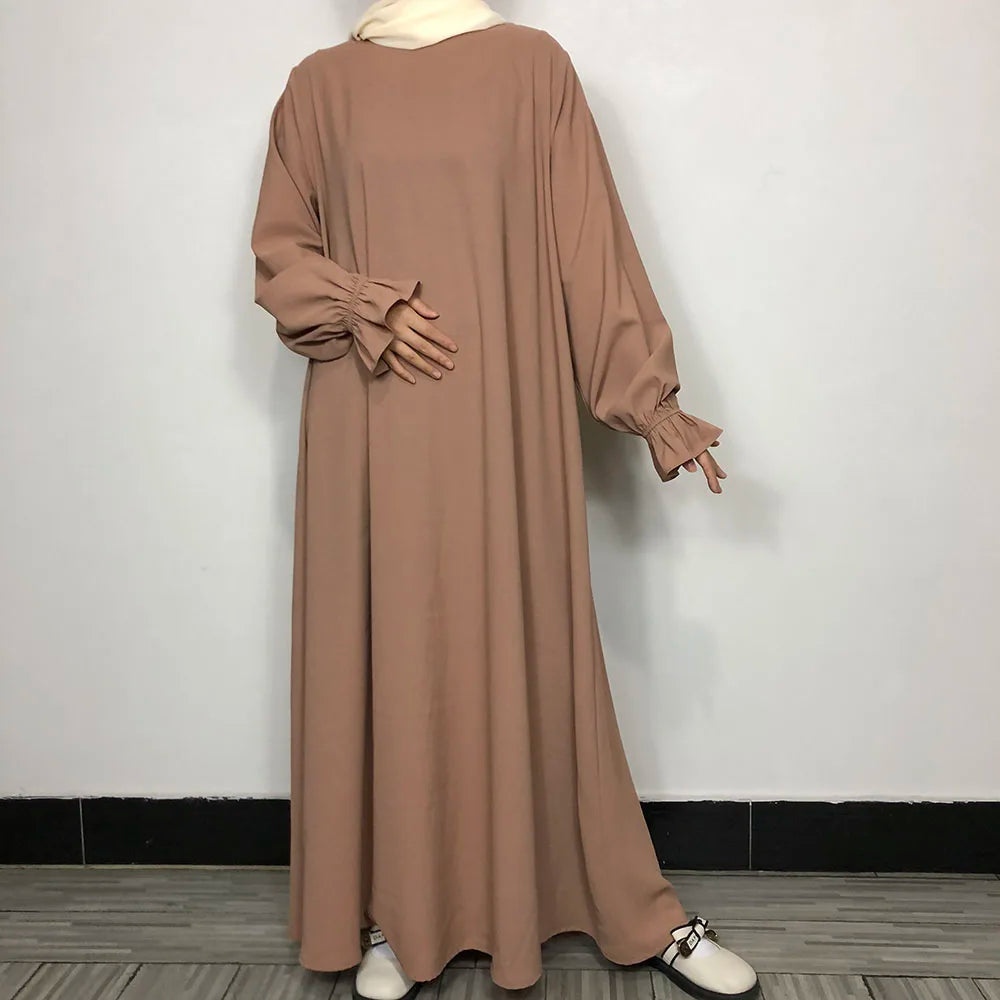 Ruffle-Cuff Abaya