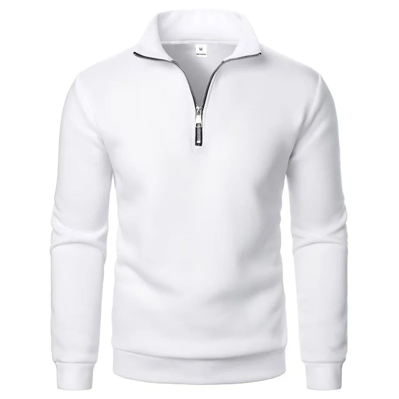 Men’s Quarter-Zip Stand-Collar Sweatshirt