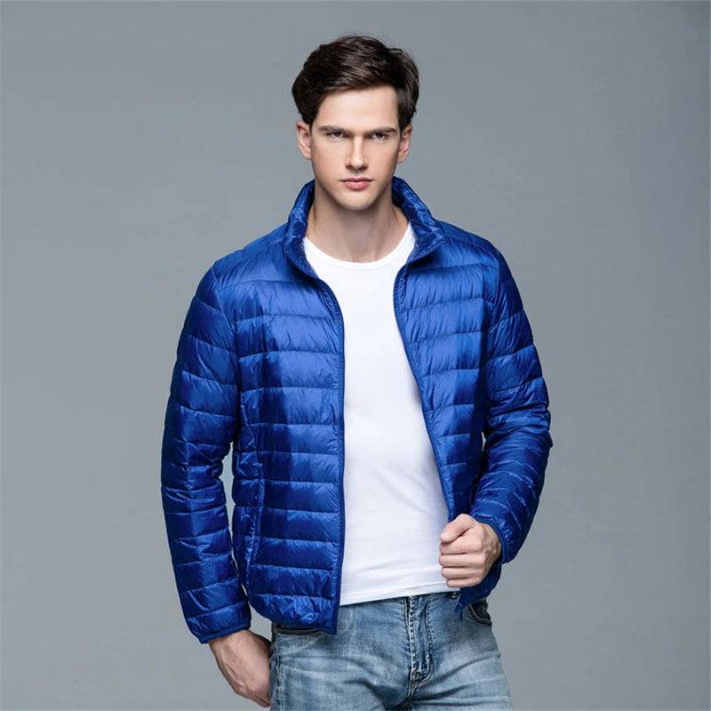 Men’s Quilted Stand-Collar Zip-Up Jacket
