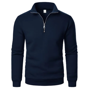 Men’s Quarter-Zip Stand-Collar Sweatshirt
