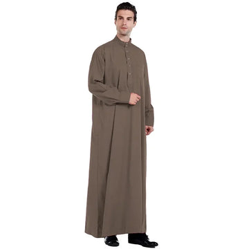 Men’s Stand-Collar Long-Sleeve Thobe