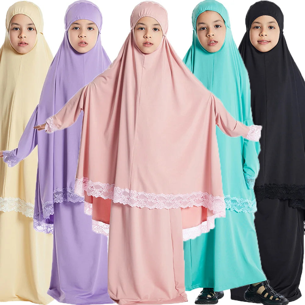 Girls’ Khimar Skirt Set