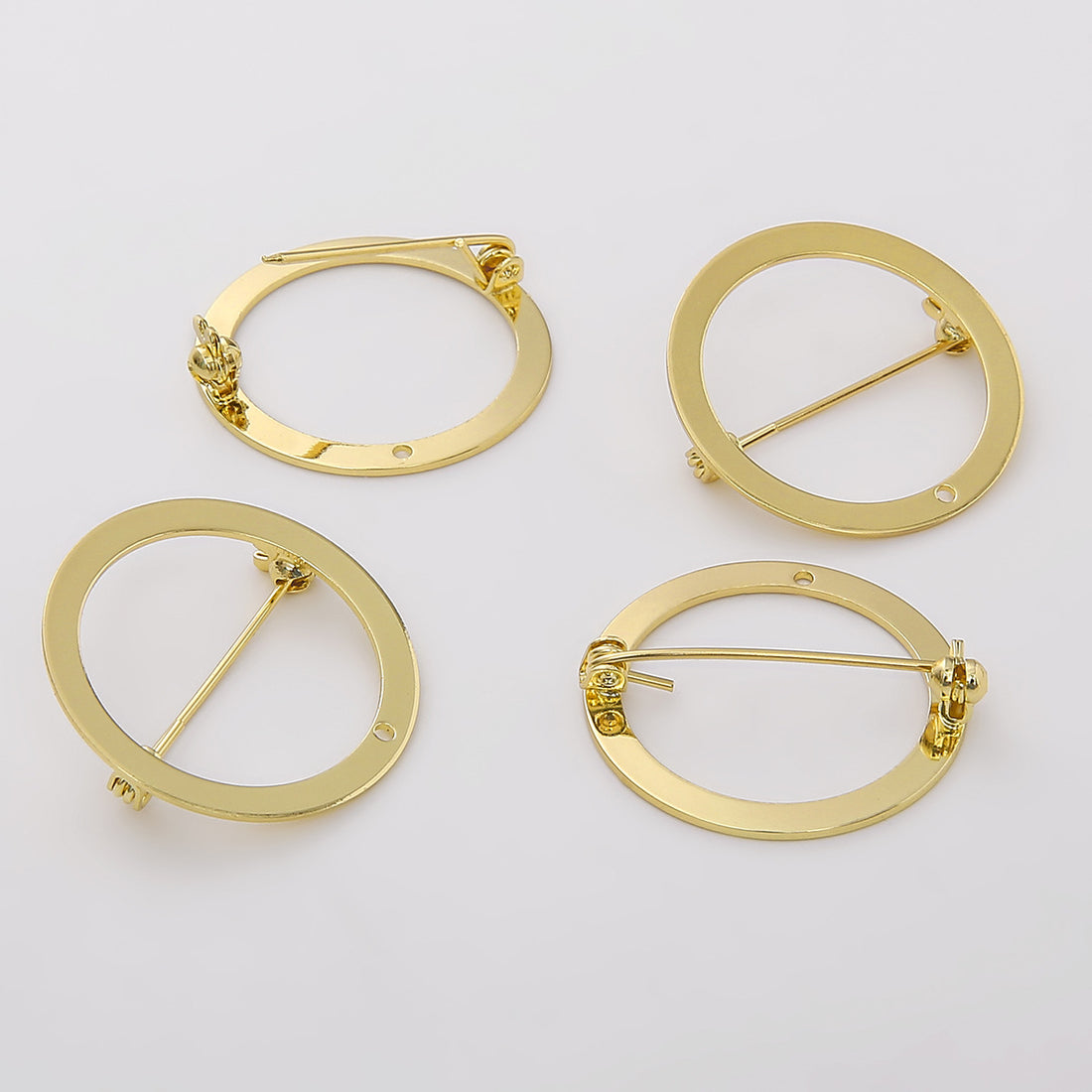 14K Gold-Plated Copper Safety Pin Brooch