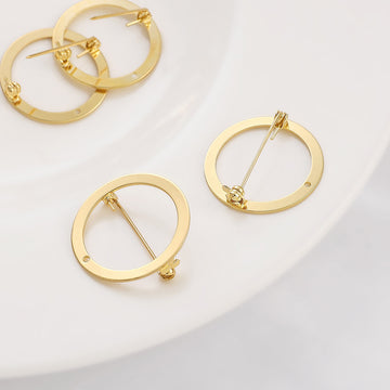 14K Gold-Plated Copper Safety Pin Brooch