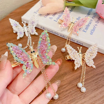 Butterfly Rhinestone Hair Clip