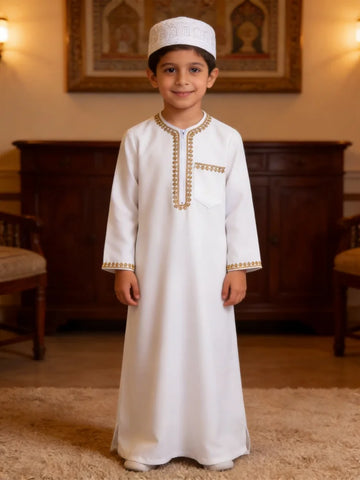 Boys’ Embroidered Thobe