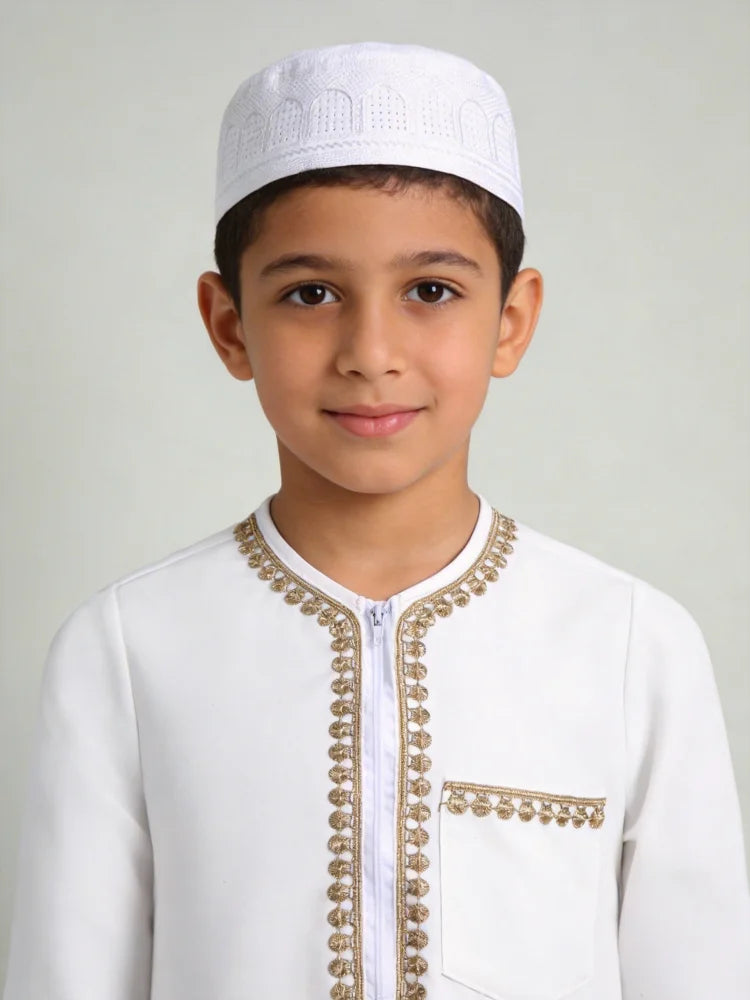 Boys’ Embroidered Thobe