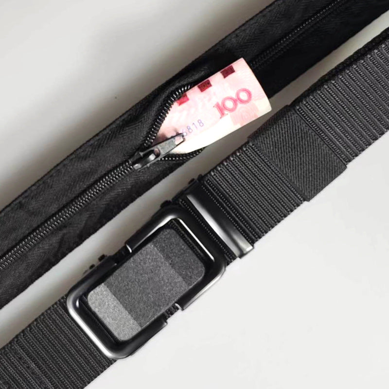 Hidden Pocket Nylon Belt