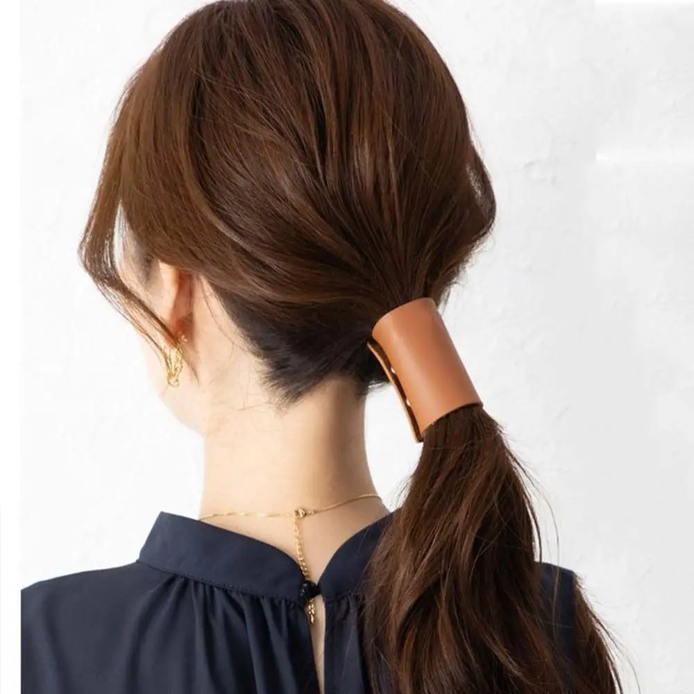 Leather Ponytail Holder