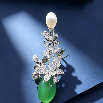 Silver Petal Brooch
