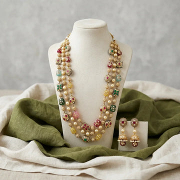 Gemstone Layered Necklace Set