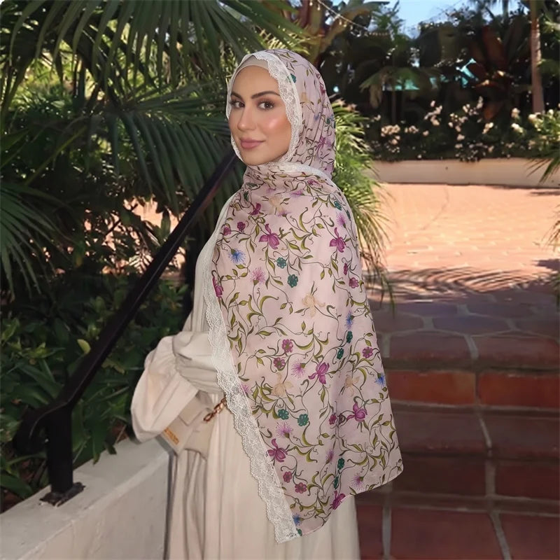 Floral Lace Hijab